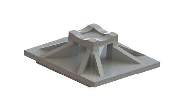 Essentra Components Mfth-2-01A-Rt-M Cable Tie Mount, Nylon 6.6, Natural