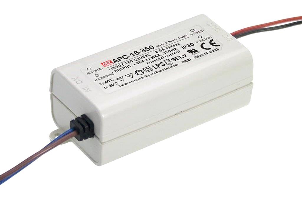 Mean Well Apc-16-350 Led Driver, Constant Current, 16.8W