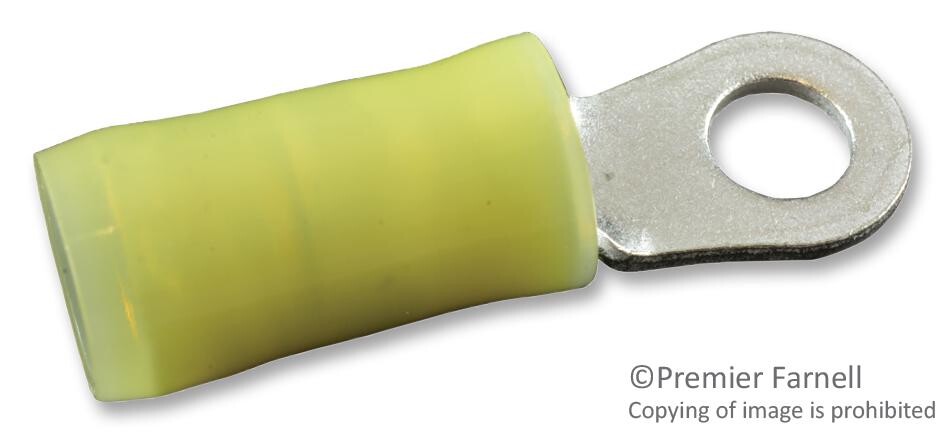 Amp - Te Connectivity 324915. Terminal, Ring Tongue, #8, Crimp, Yellow