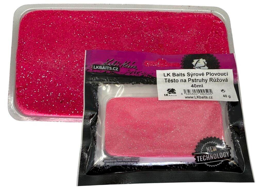 LK Baits Sýrové Plovoucí Těsto na Pstruhy 40ml - Růžová