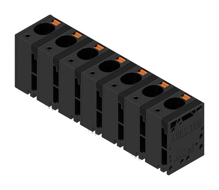 Weidmuller 2492260000 Wtb Terminal Block, 7Pos, 18-4Awg, Th