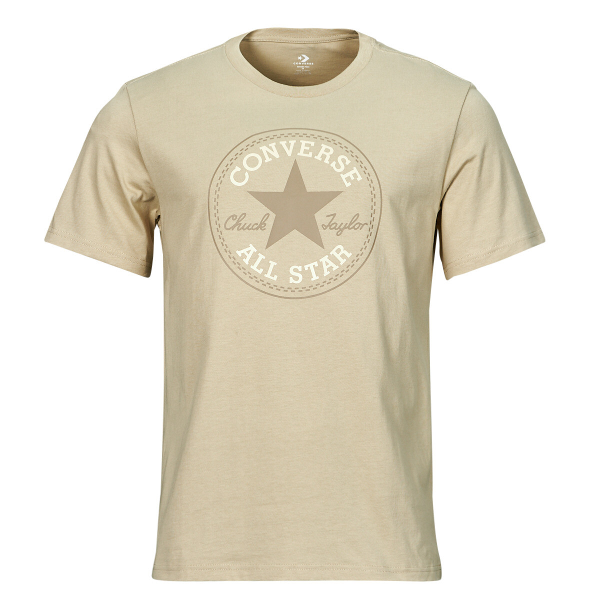 Converse  CHUCK PATCH TEE BEACH STONE / WHITE  Béžová