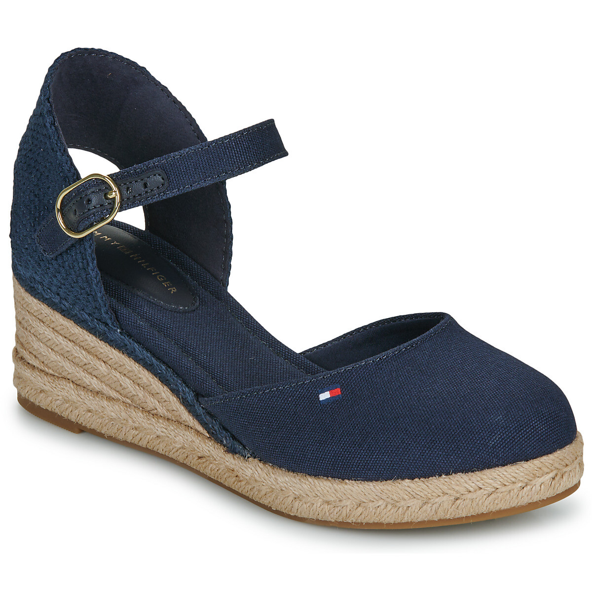 Tommy Hilfiger  MID WEDGE ESPAD CLOSED TOE  Tmavě modrá