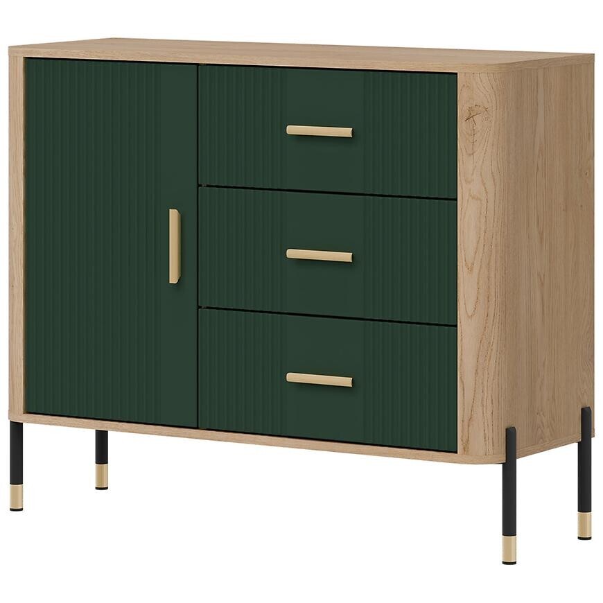 Komoda Dante DT03 dub cremona/zelená