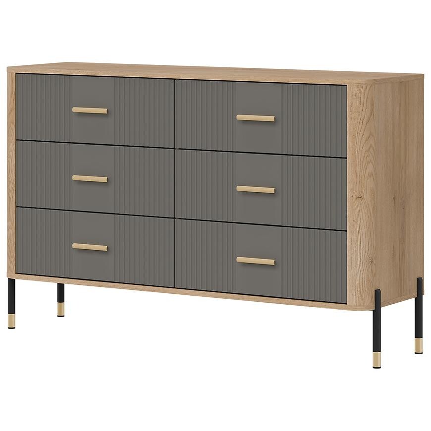 Komoda Dante DT04 dub cremona/šedá