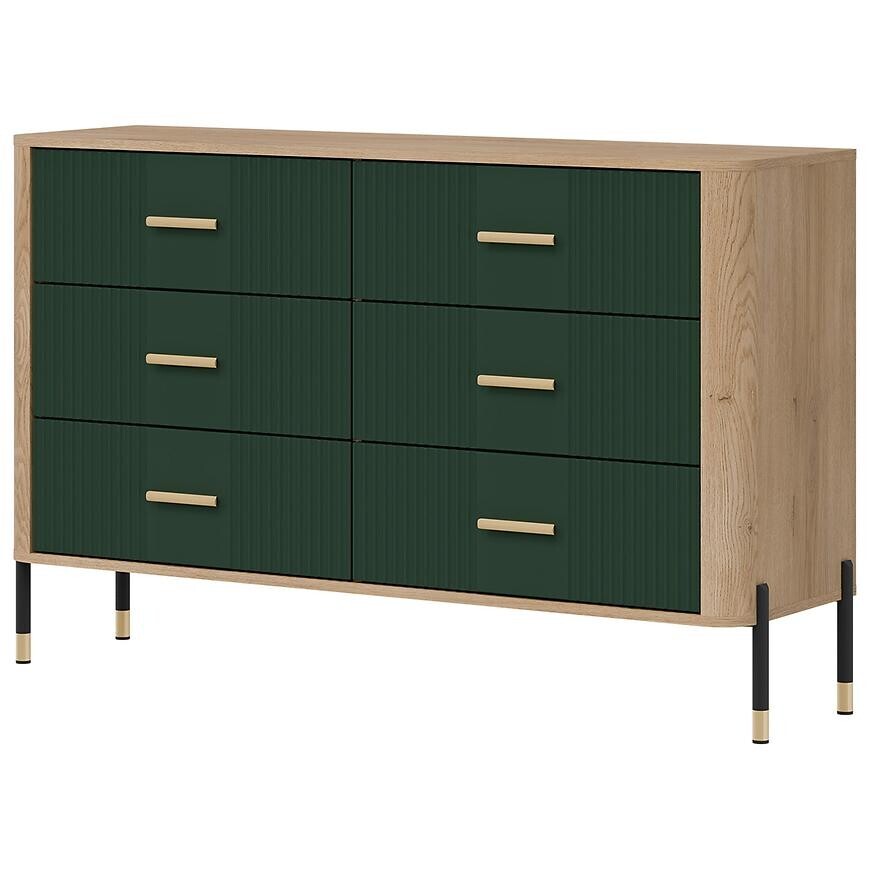 Komoda Dante DT04 dub cremona/zelená