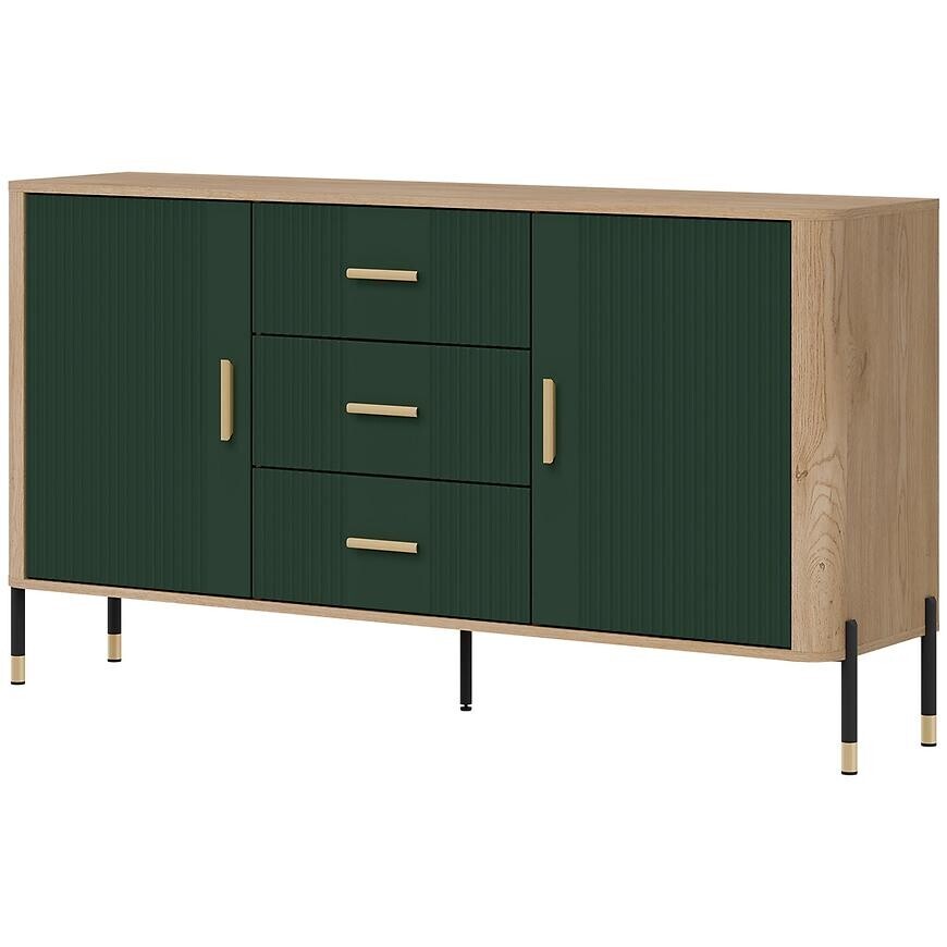 Komoda Dante DT06 dub cremona/zelená