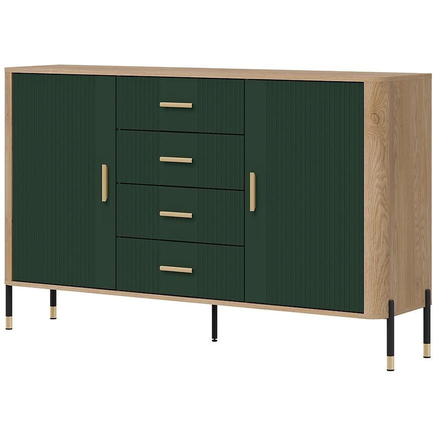 Komoda Dante DT09 dub cremona/zelená