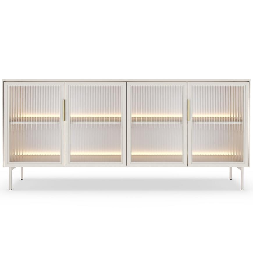 Komoda B 181 4D + LED kašmír