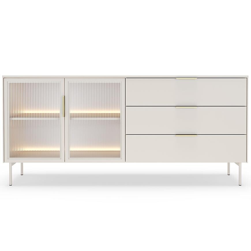 Komoda C 181 2D3S + LED kašmír