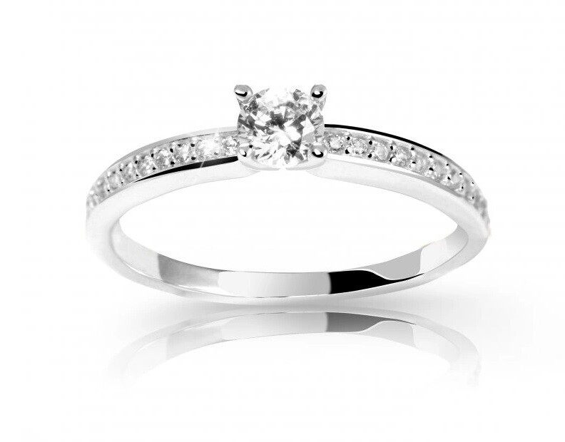 Cutie Diamonds Půvabný prsten z bílého zlata s diamanty DZ6713-2523-10-X-2 62 mm