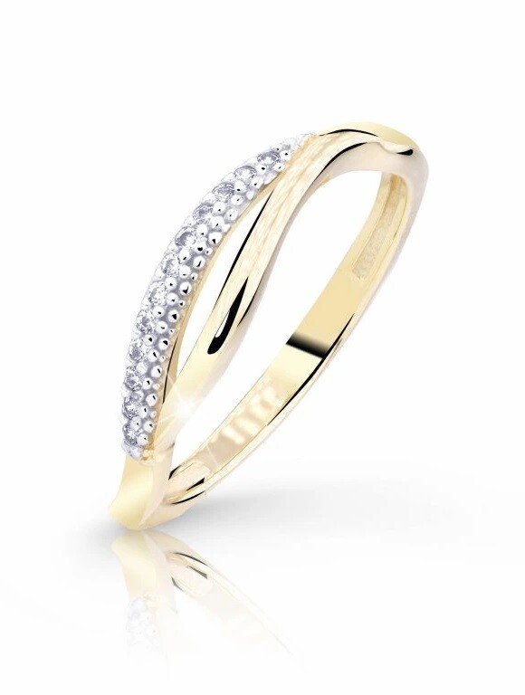 Cutie Diamonds Jemný prsten ze žlutého zlata s diamanty DZ8054-10-X-1 58 mm