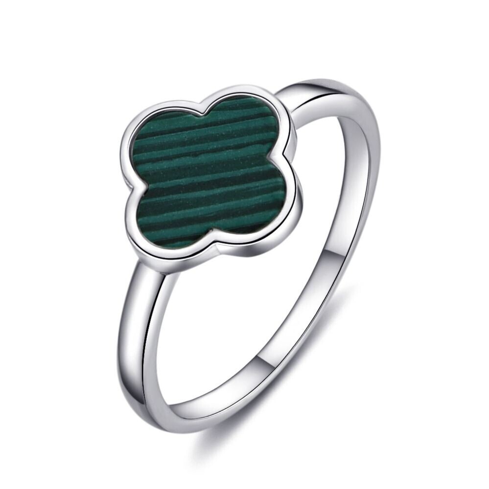 MOISS Stříbrný prsten pro štěstí Čtyřlístek R0004469-P 52 mm