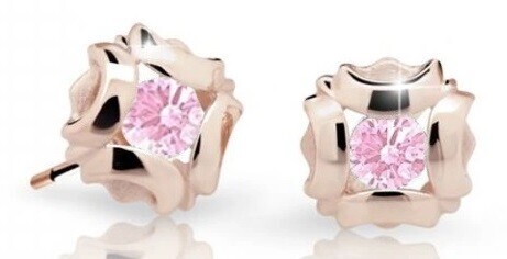 Cutie Jewellery Slušivé dětské náušnice z růžového zlata C2216-30-X-4 růžová