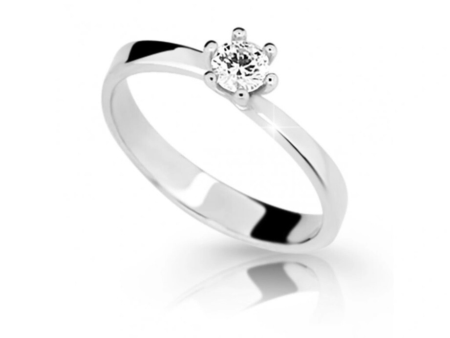 Cutie Diamonds Okouzlující prsten z bílého zlata s diamantem DZ6904-1903-10-X-2 56 mm