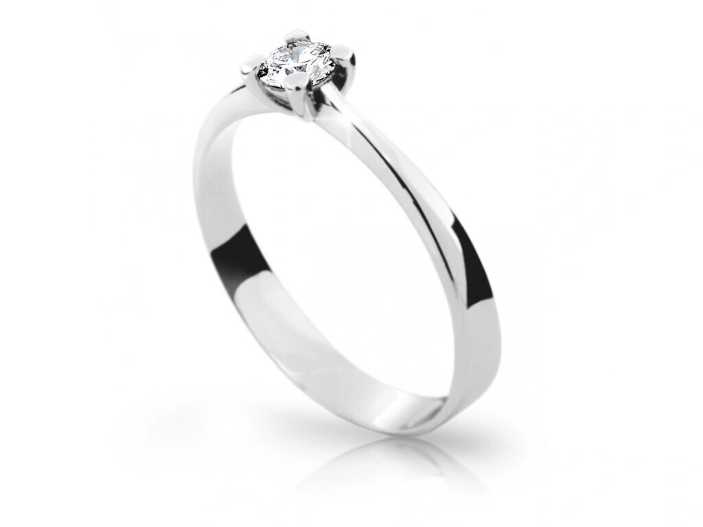 Cutie Diamonds Jemný zásnubní prsten z bílého zlata s diamantem DZ6899-1905-10-X-2 57 mm