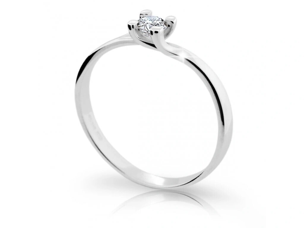 Cutie Jewellery Něžný prsten z bílého zlata se zirkonem Z6823-1855-10-X-2 64 mm