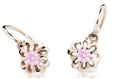 Cutie Jewellery Něžné dětské náušnice z růžového zlata C2208-10-X-4 růžová