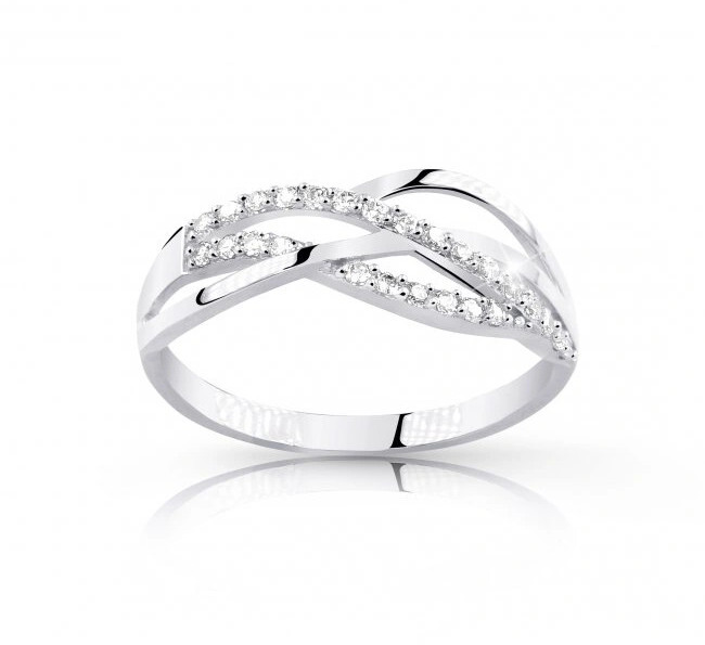 Cutie Diamonds Půvabný prsten z bílého zlata s diamanty DZ8036-10-X-2 57 mm