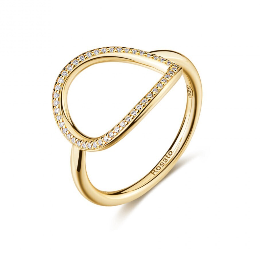 Rosato Designový pozlacený prsten Sofia RZSO40 58 mm