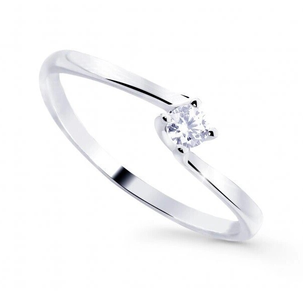 Cutie Jewellery Něžný třpytivý prsten z bílého zlata Z8013-10-X-2 60 mm