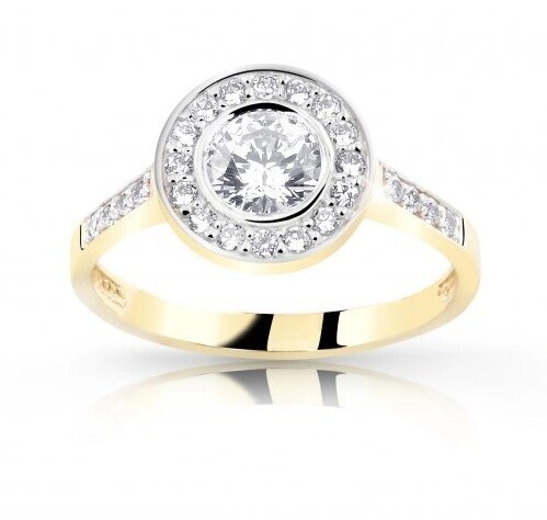 Cutie Jewellery Dokonalý prsten ze žlutého zlata se zirkony Z8032-10-X-1 58 mm