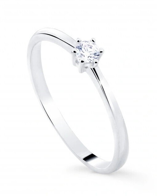 Cutie Jewellery Něžný prsten z bílého zlata Z8011-10-X-2 50 mm