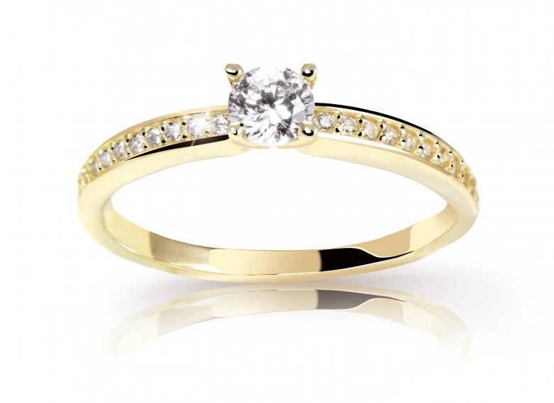Cutie Diamonds Půvabný prsten ze žlutého zlata s diamanty DZ6713-2523-10-X-1 58 mm
