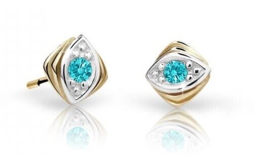 Cutie Jewellery Zlaté dětské náušnice C1897-30-X-1 světle zelená