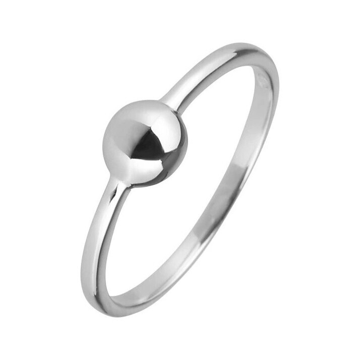 Evolution Group - Pavona Stříbrný prsten s lesklou kulatou pecičkou 65007 54 mm