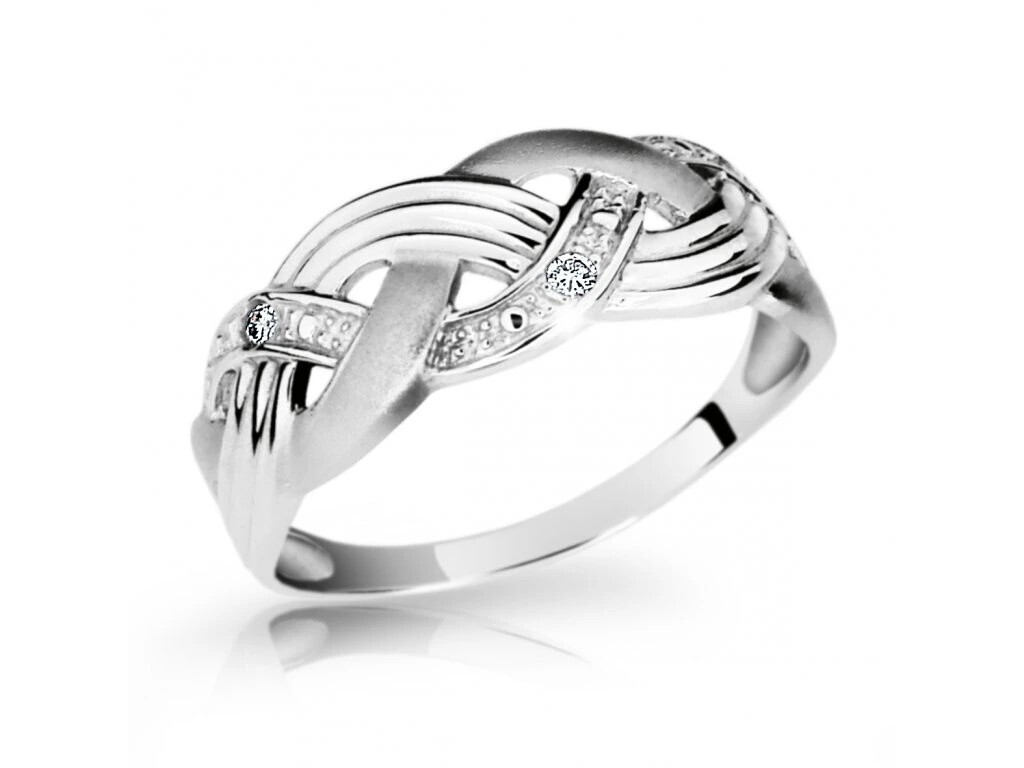 Cutie Diamonds Krásný prsten z bílého zlata s diamanty DZ6745-1848-10-X-2 57 mm