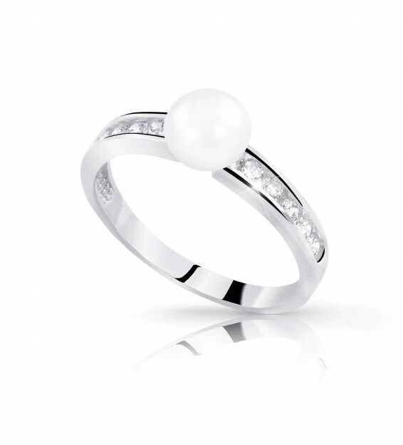 Cutie Diamonds Prsten z bílého zlata s diamanty a pravou perlou DZ8035-10-C4-X-2 61 mm