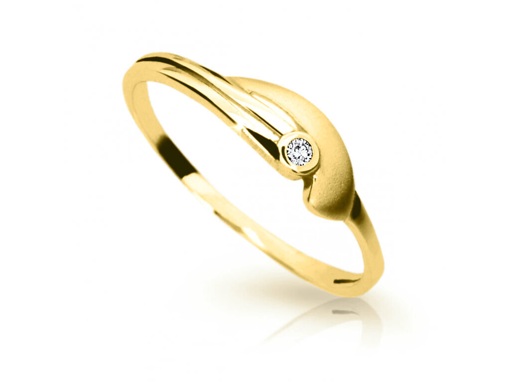 Cutie Diamonds Krásný prsten ze žlutého zlata s briliantem DZ6719-1662-10-X-1 59 mm