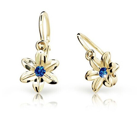 Cutie Jewellery Zlaté dětské náušnice C1993-10-X-1 modrá