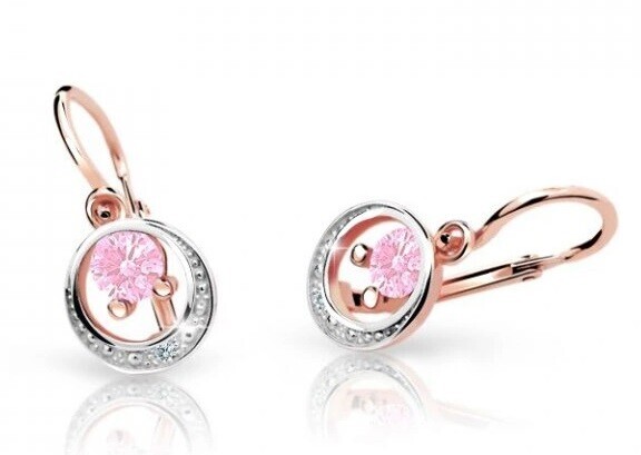 Cutie Jewellery Dětské náušnice z růžového zlata C1997-10-X-4 růžová