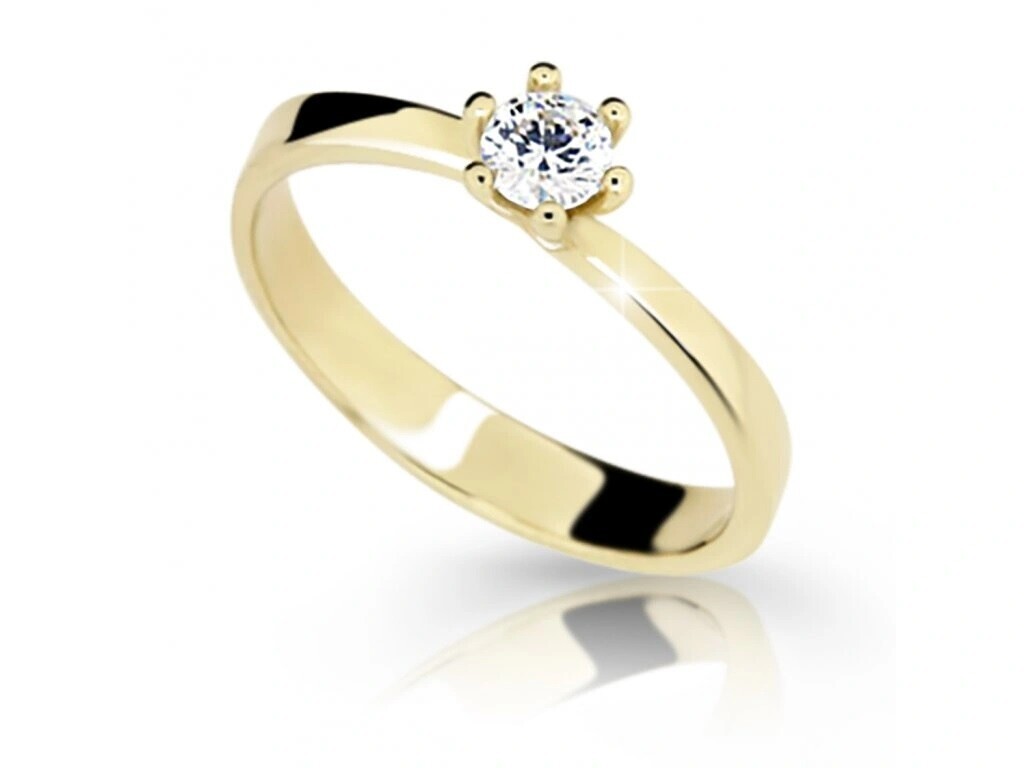 Cutie Diamonds Okouzlující prsten ze žlutého zlata s diamantem DZ6904-1903-10-X-1 61 mm