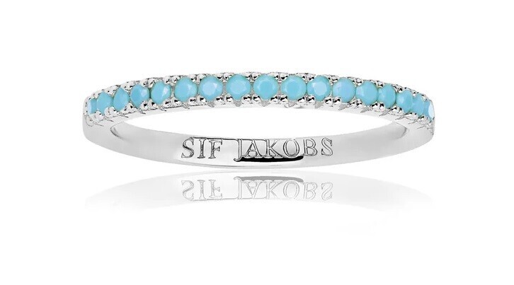 Sif Jakobs Stříbrný prsten s kamínky tyrkysu Ellera SJ-R2869-TQ 54 mm