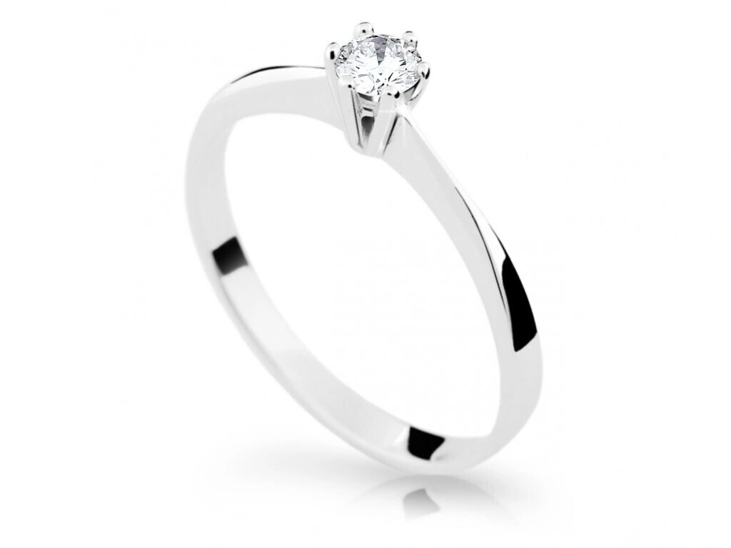 Cutie Diamonds Jemný zásnubní prsten z bílého zlata s diamantem DZ6900-1877-10-X-2 58 mm