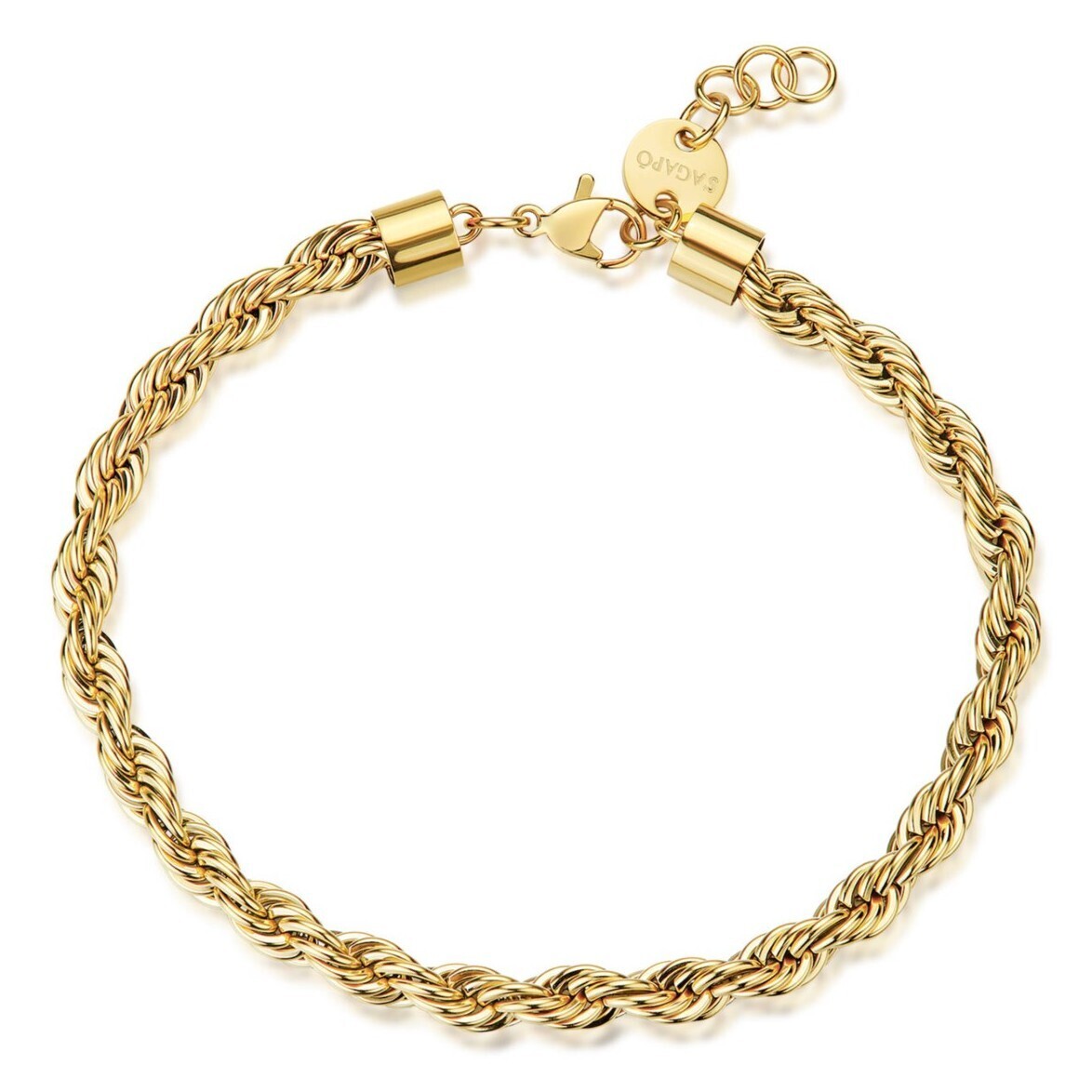 S'Agapõ Pozlacený náramek z oceli Valis Ripple SRP93