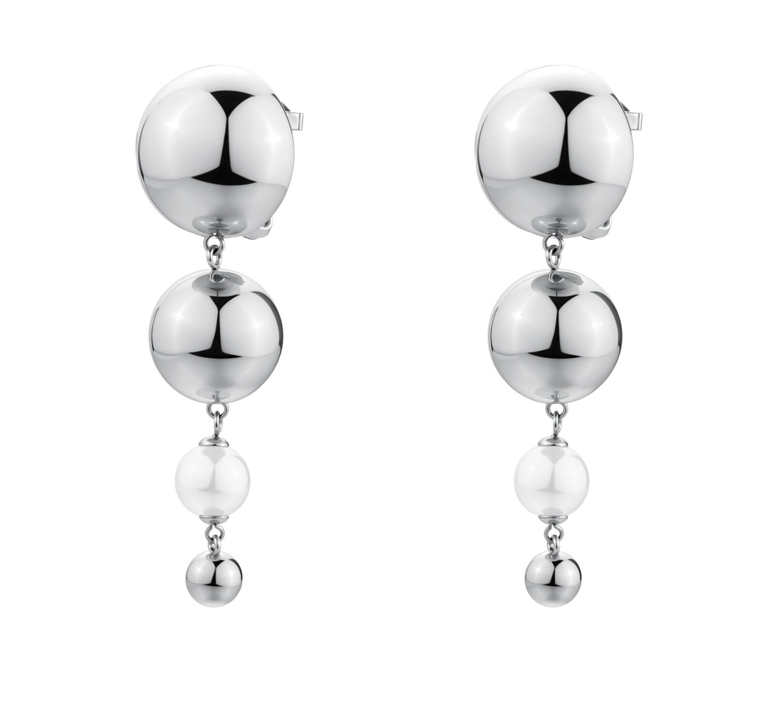 Brosway Moderní dlouhé náušnice se syntetickou perlou Perfect BPC60