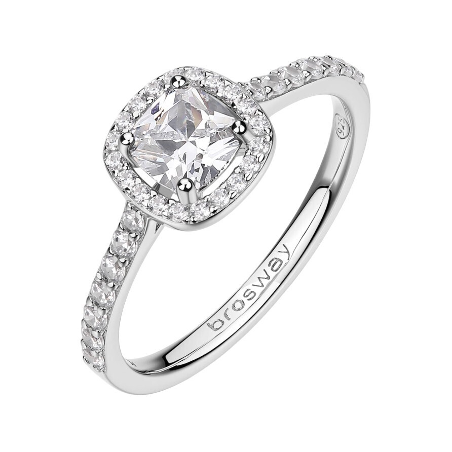 Brosway Elegantní stříbrný prsten Fancy Infinite White FIW162 54 mm