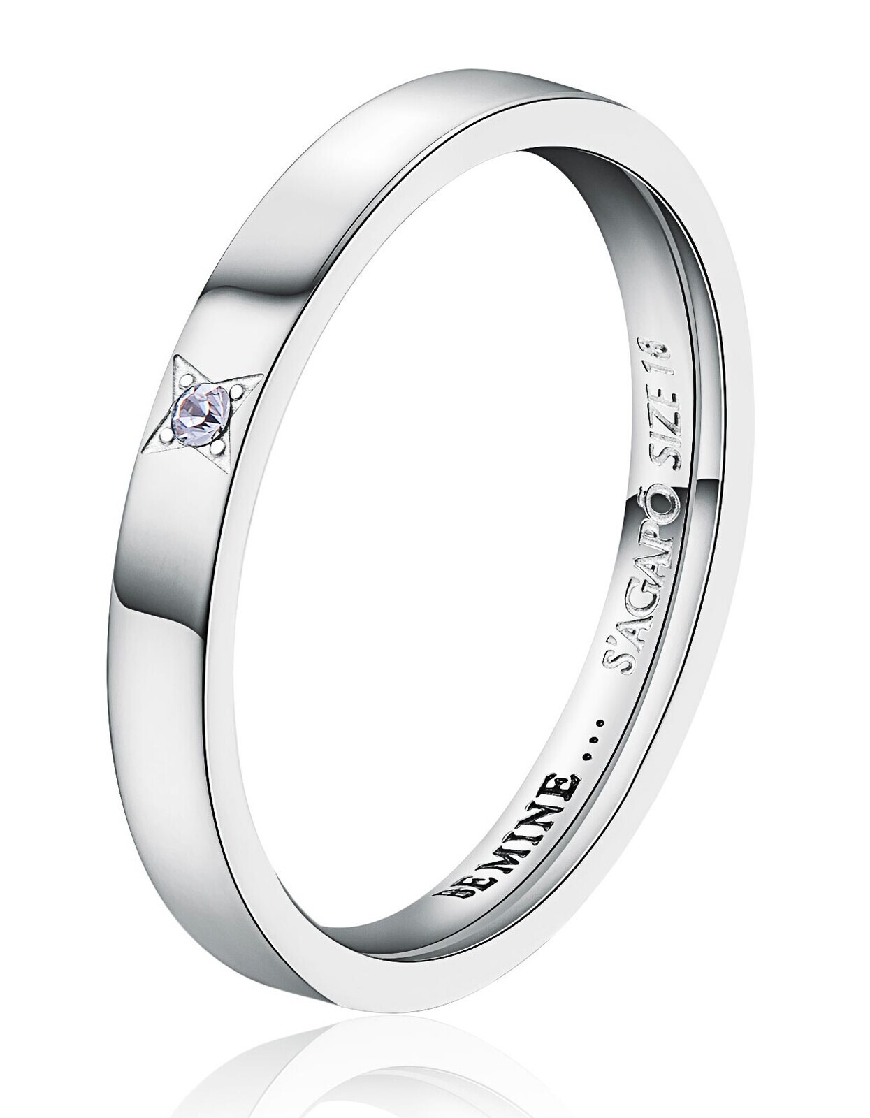 S'Agapõ Dámský snubní prsten se Swarovski krystalem For Love SFV31 58 mm