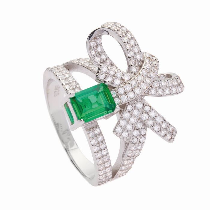 Oliver Weber Nápaditý stříbrný prsten s krystaly Fantasia 63357 54 mm