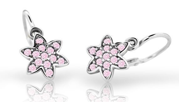 Cutie Jewellery Dětské náušnice z bílého zlata C2206-10-X-2 světle modrá