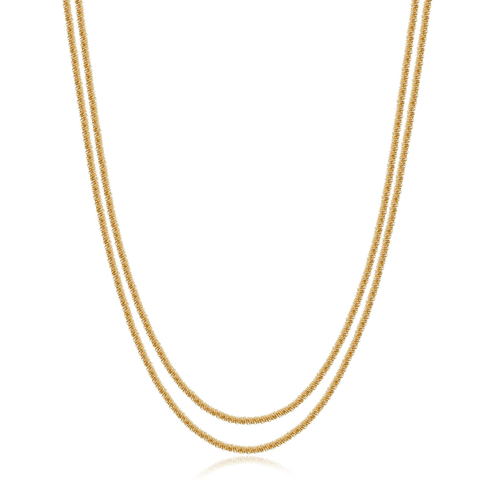 S'Agapõ Nádherný pozlacený dvojitý náhrdelník Chunky SHK105