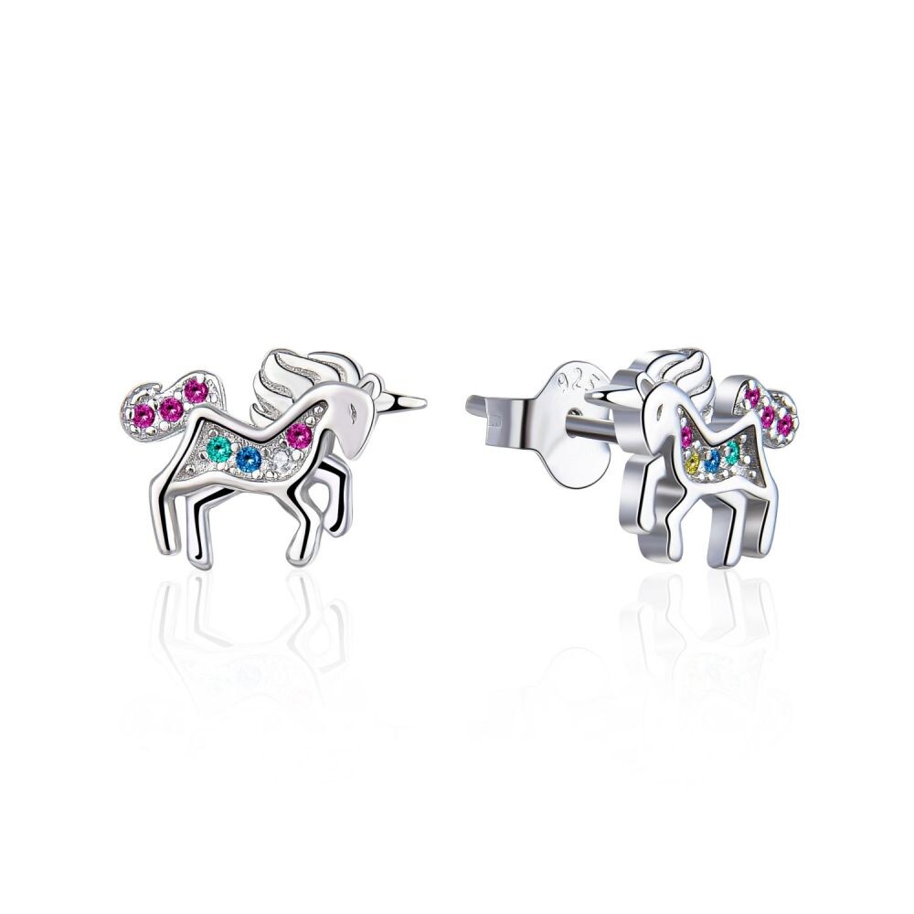 MOISS Náušnice s kubickými zirkony Jednorožec E0001452