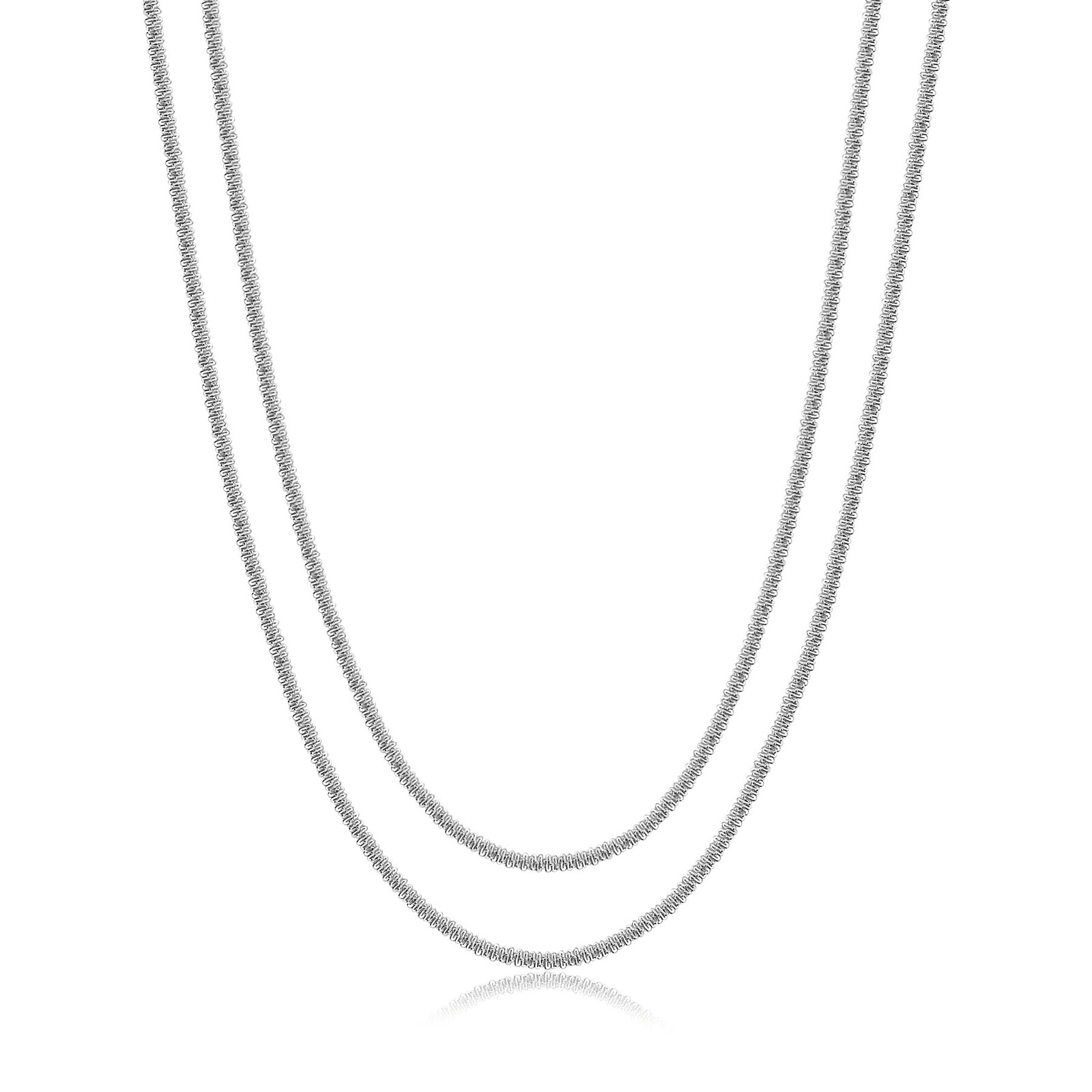 S'Agapõ Nádherný ocelový dvojitý náhrdelník Chunky SHK104