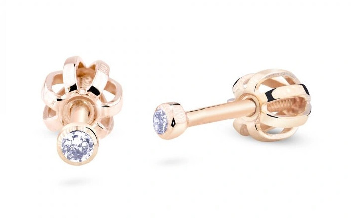 Cutie Jewellery Drobné pecičky se zirkony ze zlata Z3032-30-10-X-4