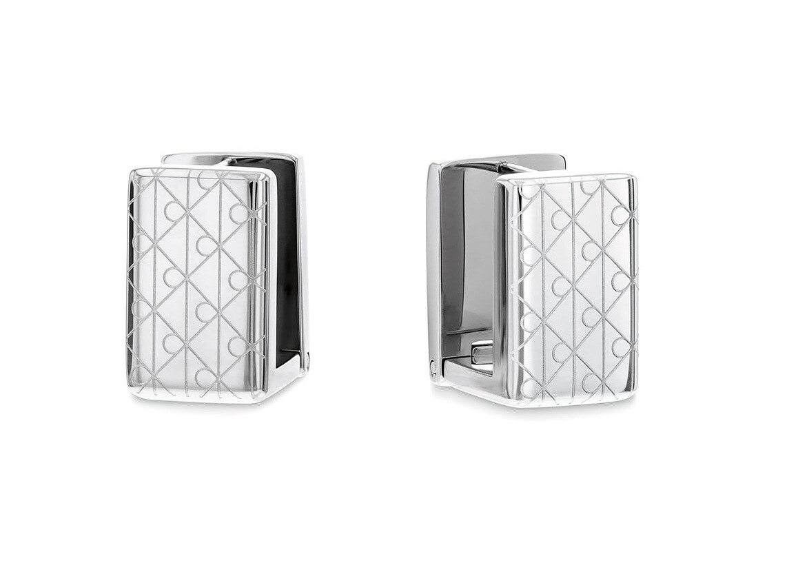 Calvin Klein Moderní obdélníkové náušnice Iconic 35000856