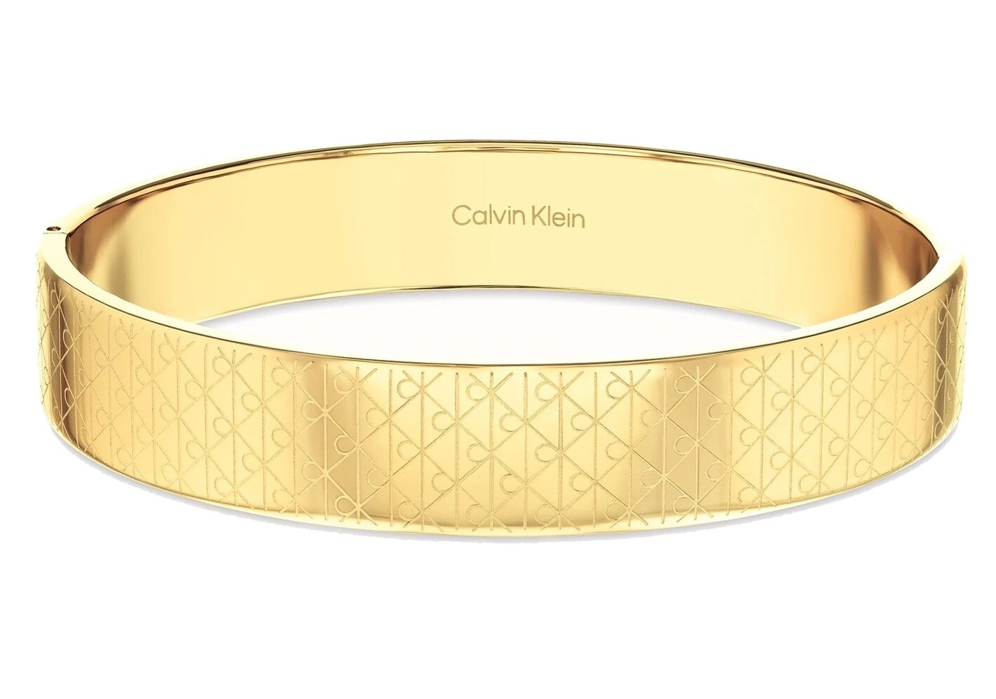 Calvin Klein Pozlacený pevný náramek pro ženy Iconic 35000889